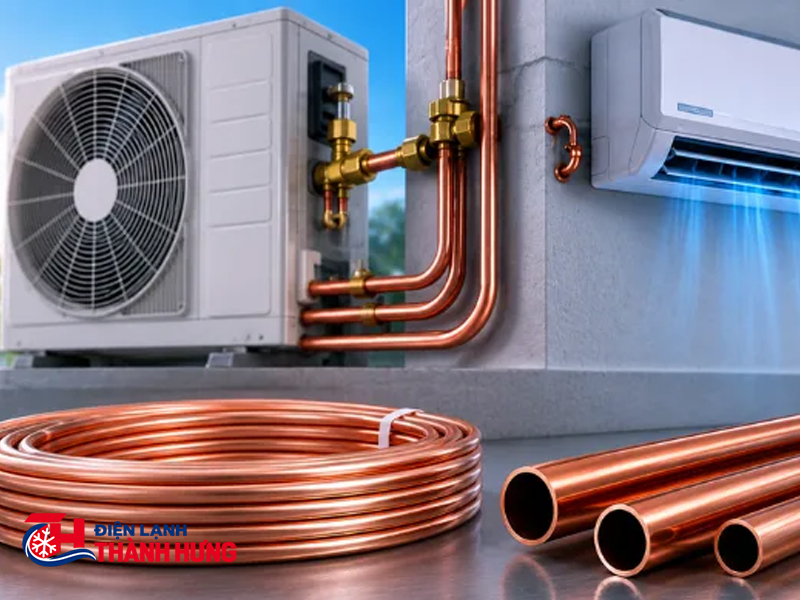 Độ dài ống đồng ảnh hưởng hiệu suất điều hòa ra sao?