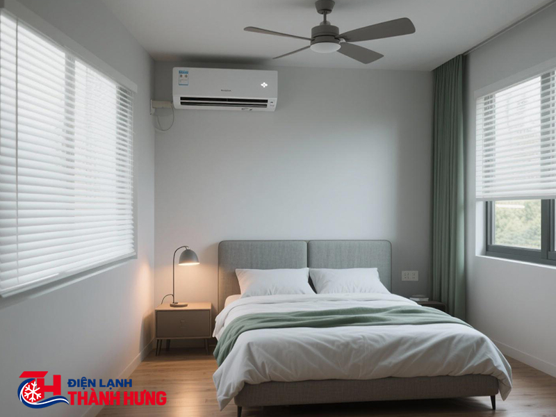Kết hợp điều hòa và quạt sao cho mát nhanh, ít tốn điện?