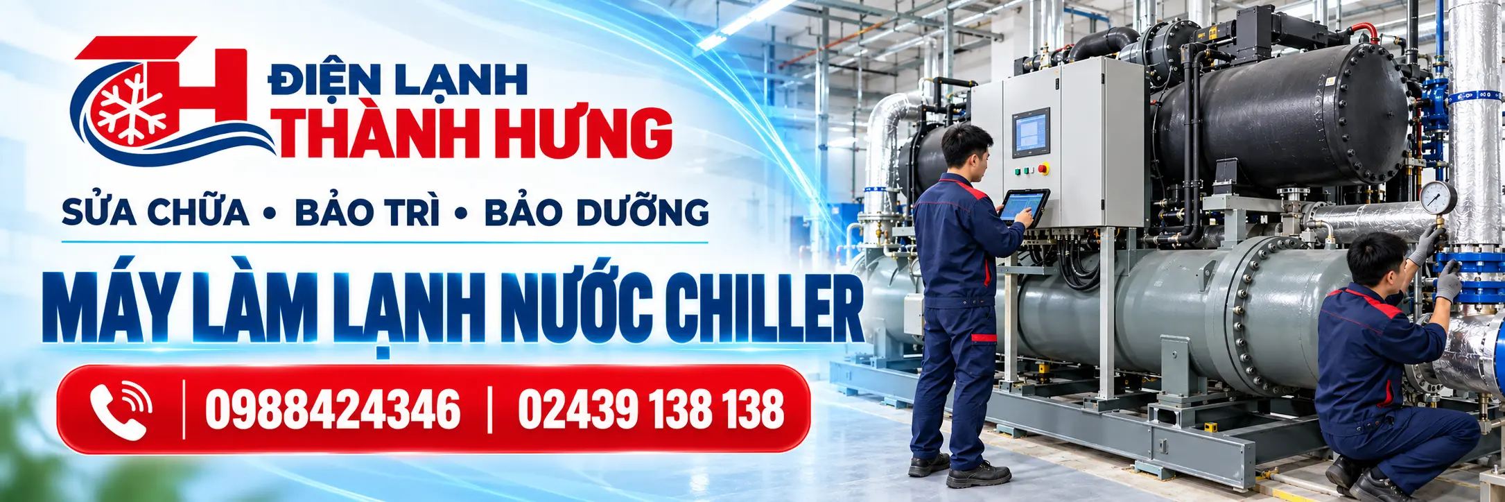 Sửa chữa máy làm lạnh nước chiller